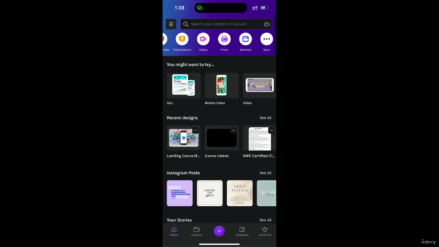 Canva Mobile: Create Professional Designs Anywhere! – Screenshot 1