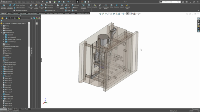 Aluminum casting and mold design using SolidWorks software. – Screenshot 3