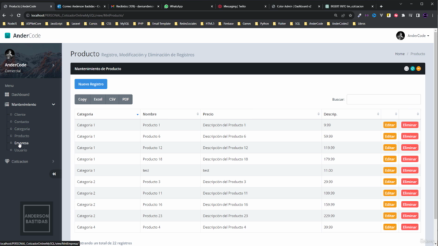 Crea tu propio Cotizador Online con PHP, MySQL, JS y ChatGPT – Screenshot 1