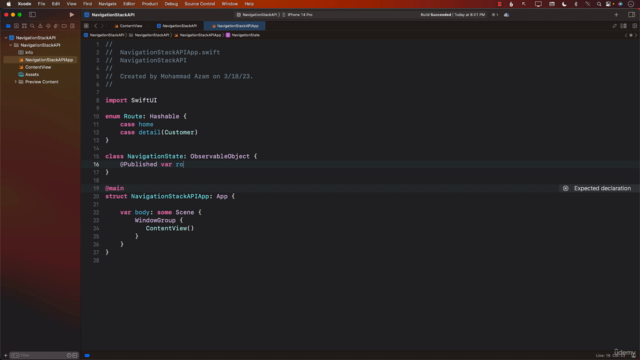 SwiftUI Navigation API: A 1-Hour Crash Course – Screenshot 3