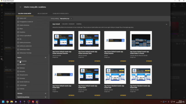 Kurs Google Webdesigner projektowanie bannerów – Screenshot 1