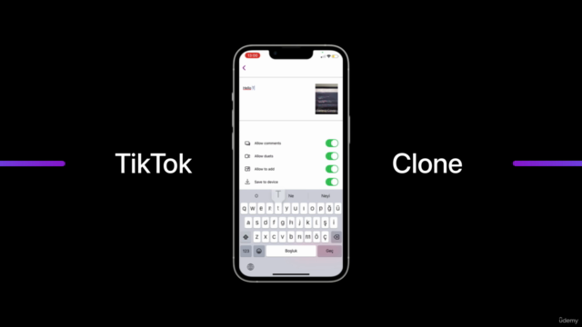 iOS 16 & Swift 5: TikTok Clone Uygulaması Geliştirin - Screenshot_02