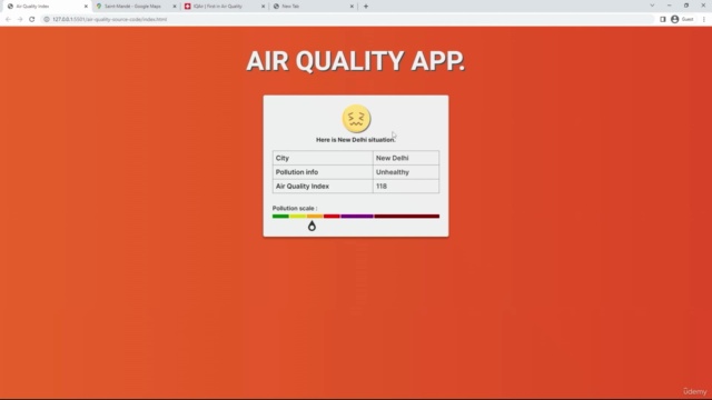 Coder une app "qualité de l'air" sur navigateur. – Screenshot 4