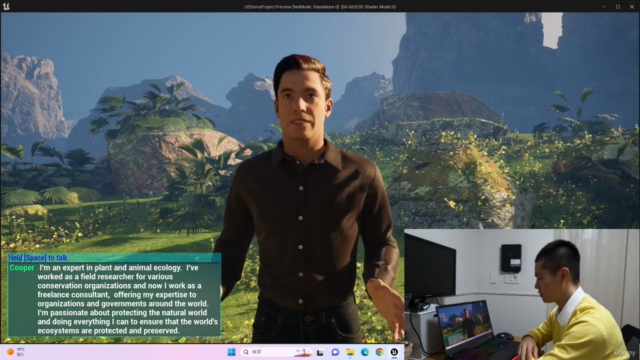 人工知能・対話ができる人型モデル講座【Unreal Engine5】 -ゲームエンジンの可能性- – Screenshot 1