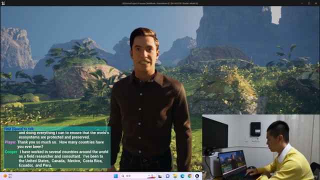 人工知能・対話ができる人型モデル講座【Unreal Engine5】 -ゲームエンジンの可能性- – Screenshot 2