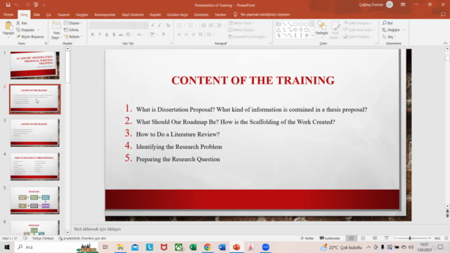 Academic Thesis Proposal Course – Screenshot 2