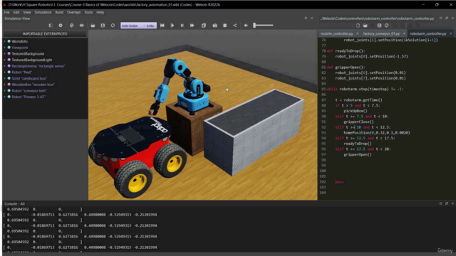 Robotics and Python Programming with Webots Simulator - Screenshot_03