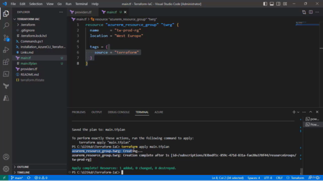 Azure und Terraform: Einführung in Infrastruktur as Code - Screenshot_01