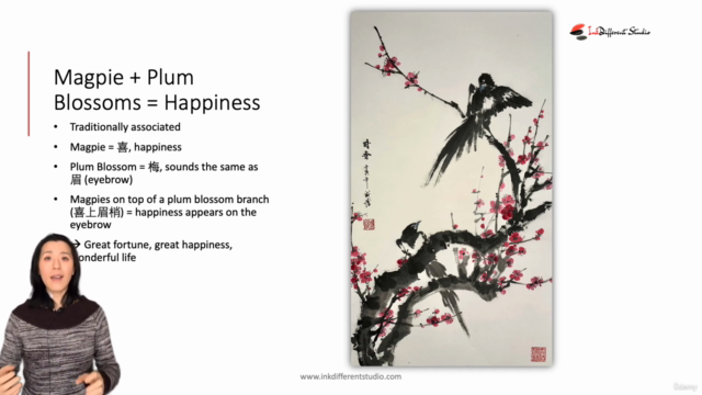 Relax with Brush Painting - Magpie & Plum Blossoms – Screenshot 2