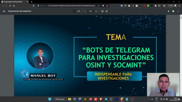 Aprende la Importancia de Bots de Telegram en OSINT/SOCMINT – Screenshot 1