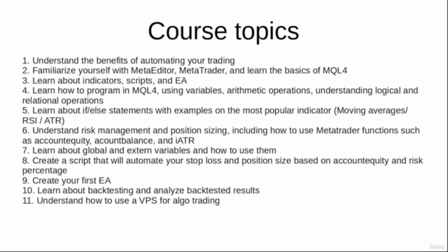 MQL4 Expert Advisor Development: Build Your Own Forex Bot – Screenshot 1