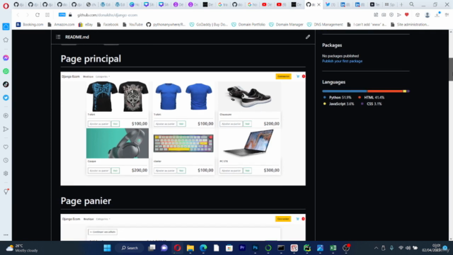 Développer une application e-commerce complète avec Django – Screenshot 1
