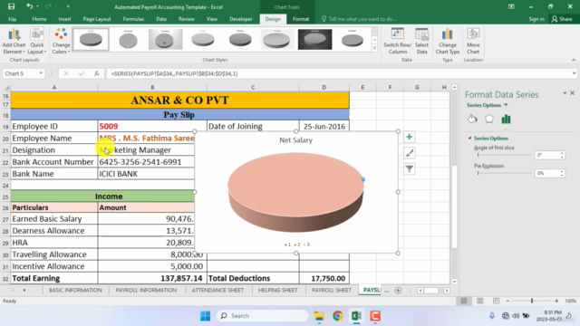 Master in Automated Payroll Accounting in MS Excel – Screenshot 4