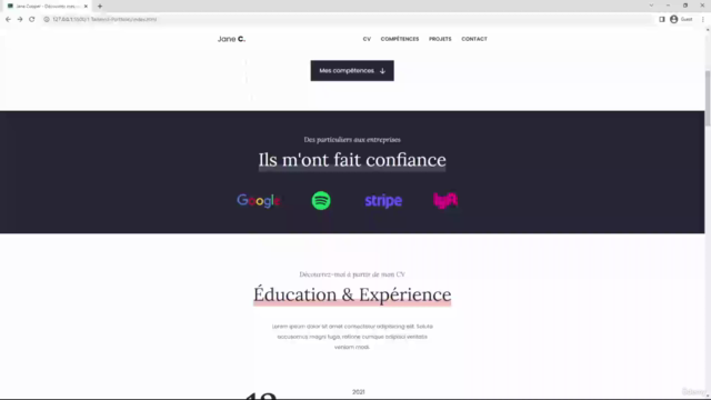 Coder un portfolio avec Tailwind – Screenshot 1