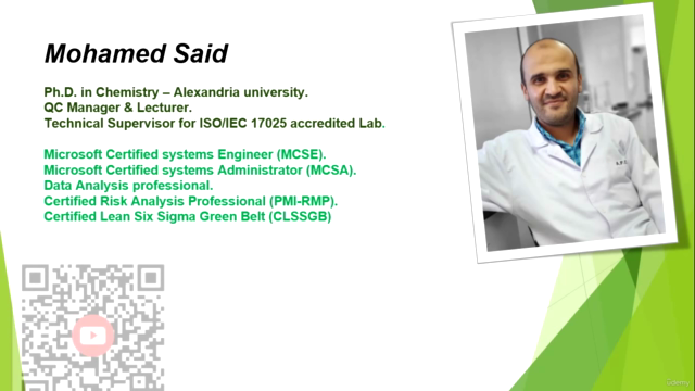 Excel in your lab. using Excel تميز في المعمل بإستخدام إكسيل – Screenshot 1