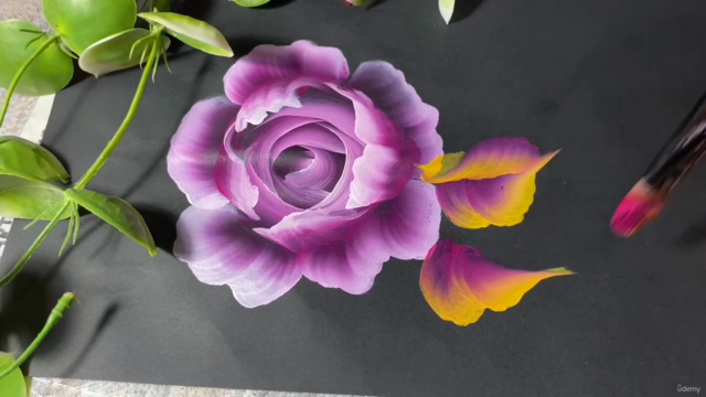 Rose Painting Using One Stroke Technique – Screenshot 4