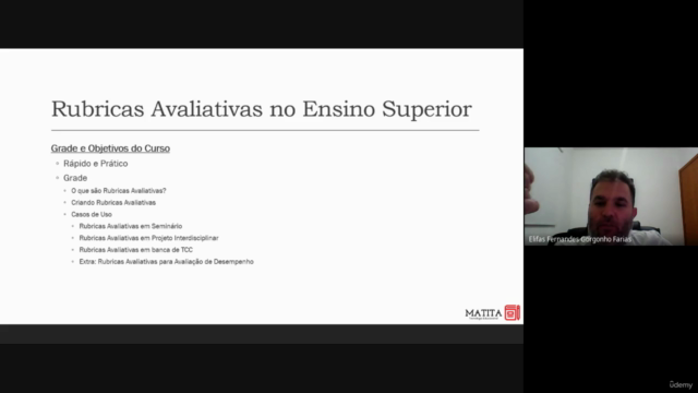 Rubricas Avaliativas no Ensino Superior – Screenshot 2
