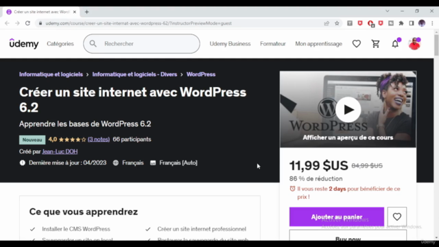 Apprendre à Créer un site internet avec WordPress - Screenshot_01
