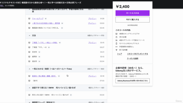 【韓国語初級オリジナルテキスト付き】韓国語ゼロから脱初心者へ!一気に学べる初級文法+日常必須フレーズ – Screenshot 3