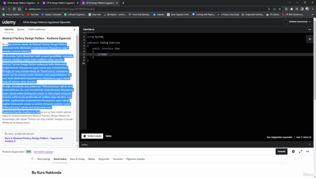 C# ile Design Patterns Uygulamalı Öğrenelim – Screenshot 1