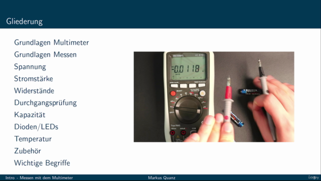 Messen mit dem Multimeter - Elektrische Bauteile prüfen - Screenshot_01