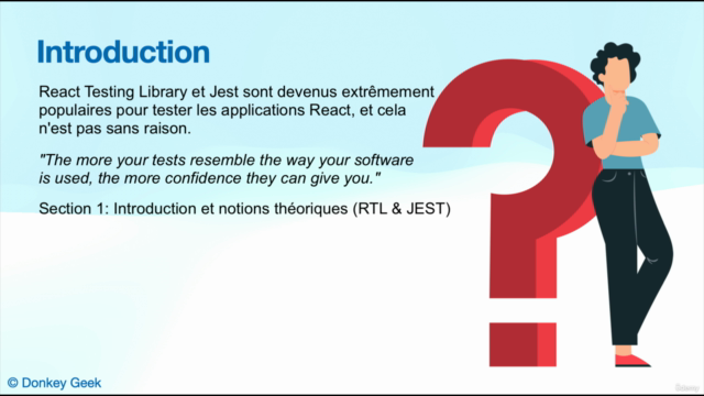 Maîtrisez les Tests REACT.js avec RTL et JEST (FR) – Screenshot 1