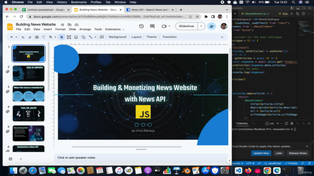 Building News Website with Javascript, React, and News API – Screenshot 1