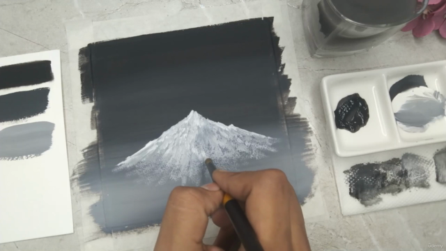 Way to the Snow Hill - Elegant Poster Color Painting – Screenshot 3