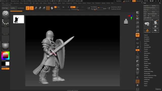 Keying for modular 3d printable miniatures in zbrush – Screenshot 1