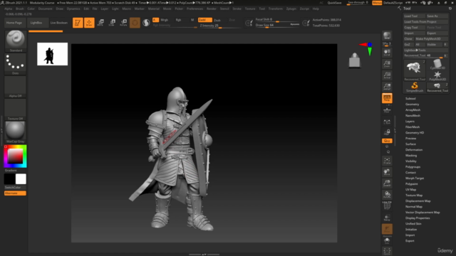 Keying for modular 3d printable miniatures in zbrush – Screenshot 2