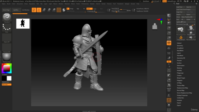 Keying for modular 3d printable miniatures in zbrush – Screenshot 4