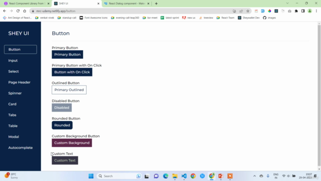 React Component Library From Scratch using Tailwind CSS – Screenshot 2