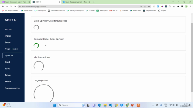 React Component Library From Scratch using Tailwind CSS – Screenshot 3