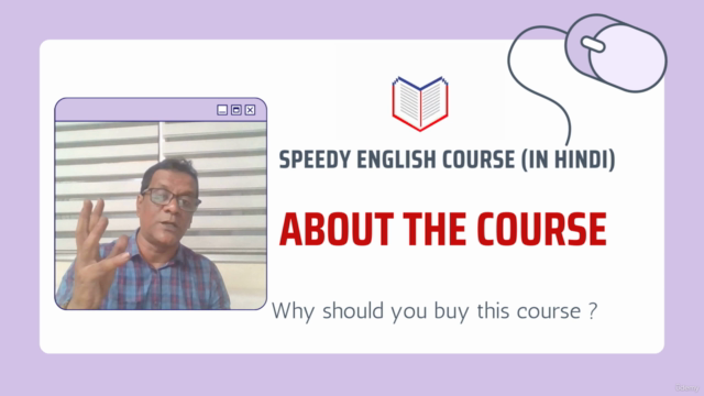 SPEEDY ENGLISH COURSE (in Hindi): Beginner Level : हिन्दी मे – Screenshot 3