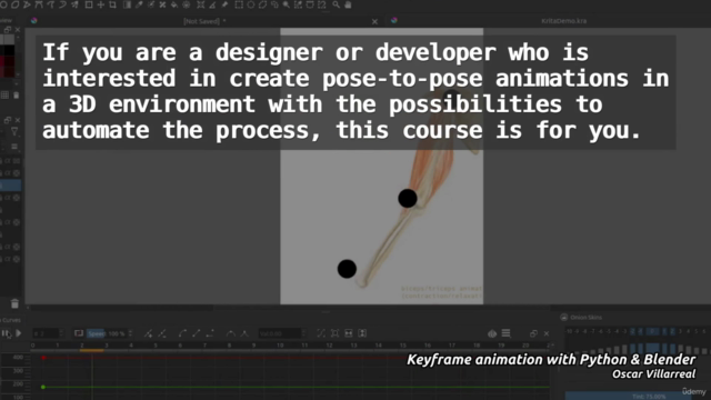 Keyframe animation with Python & Blender – Screenshot 1