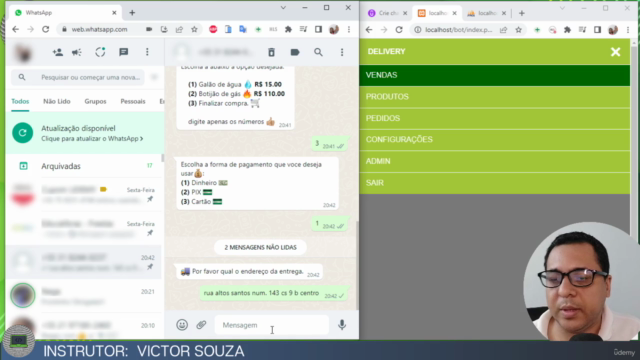 Crie chatbot do whatsapp delivery com painel. PHP Python BOT – Screenshot 3