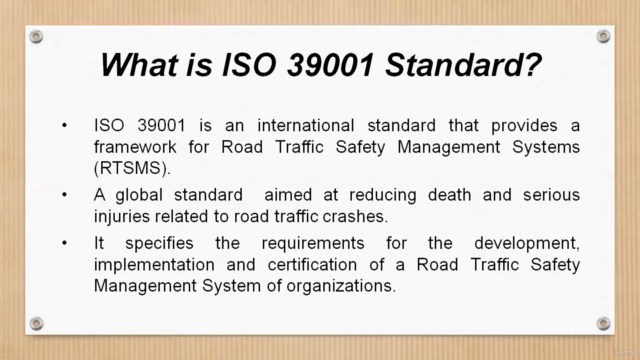 Foundation Training on ISO 39001 Road Safety Management – Screenshot 1