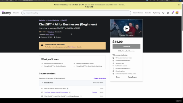 Master ChatGPT + AI for Business (Beginners) – Screenshot 1