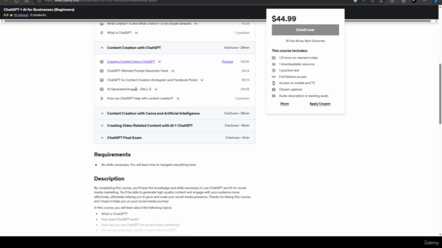 Master ChatGPT + AI for Business (Beginners) – Screenshot 3