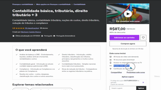 Contabilidade básica, tributária, direito tributário + 3 – Screenshot 3