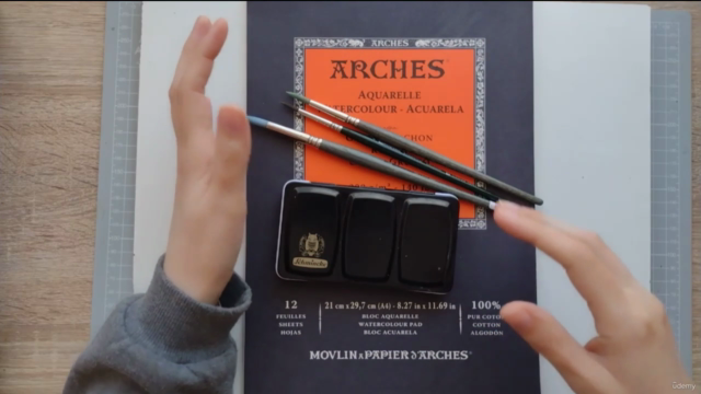 Curso completo de acuarela para pintar cielos y mares – Screenshot 4