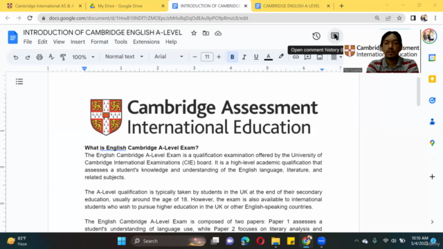 Sukses English Cambridge A-Level Nilai A* – Screenshot 1