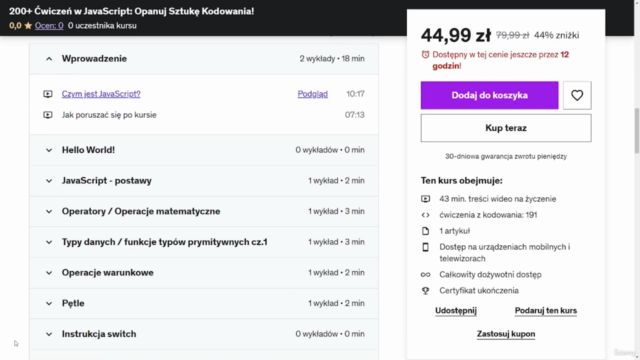200+ Ćwiczeń w JavaScript - od A do Z – Screenshot 1