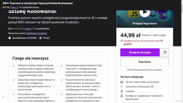 200+ Ćwiczeń w JavaScript - od A do Z – Screenshot 4