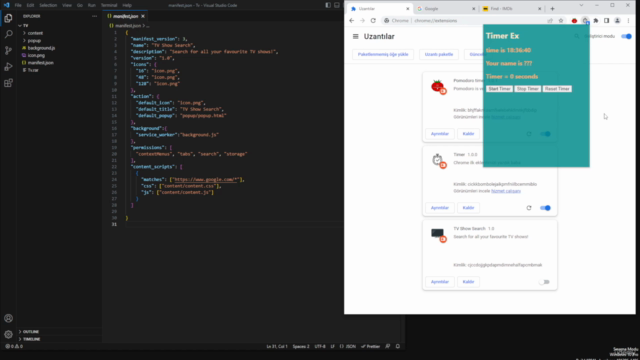 Javascript ile Google Chrome Eklenti Geliştirme - Screenshot_03