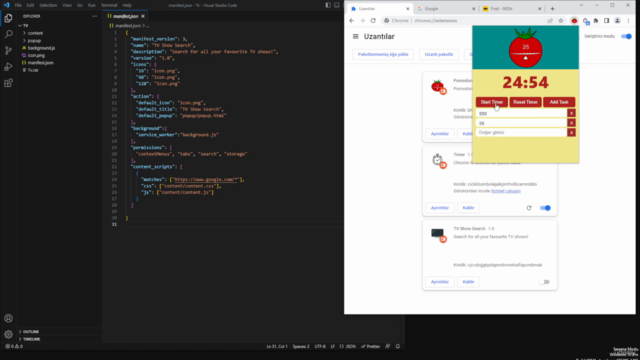 Javascript ile Google Chrome Eklenti Geliştirme - Screenshot_04