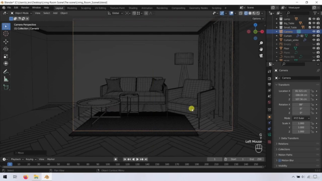 3D Interior Visualisation with Blender: Living Room Scene - Screenshot_04