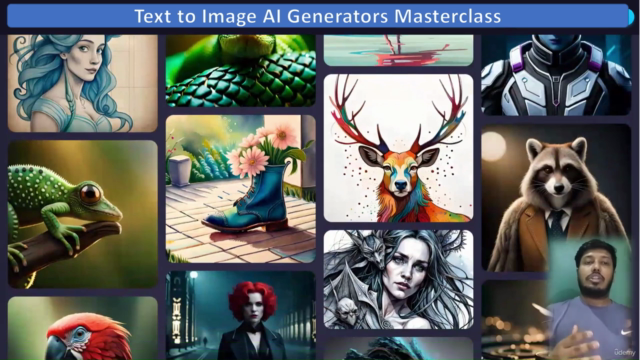 10 in 1 Course : Text to Image AI Art Generators Masterclass – Screenshot 1