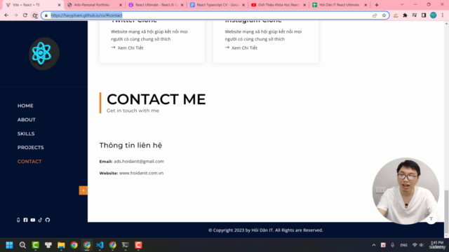 React Pro TypeScript - Thực Hành Dự Án Portfolio – Screenshot 2