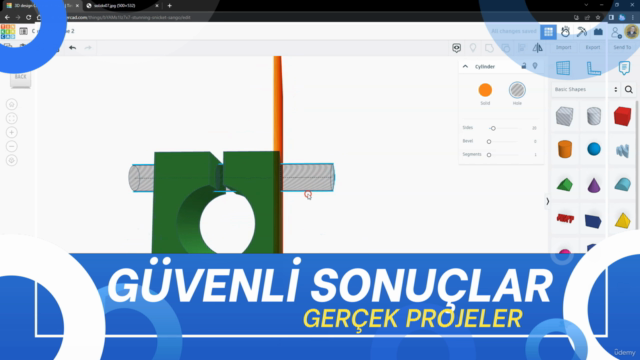 Tinkercad 3D Yazılımı – Sertifikalı Türkçe Kursu – Screenshot 2